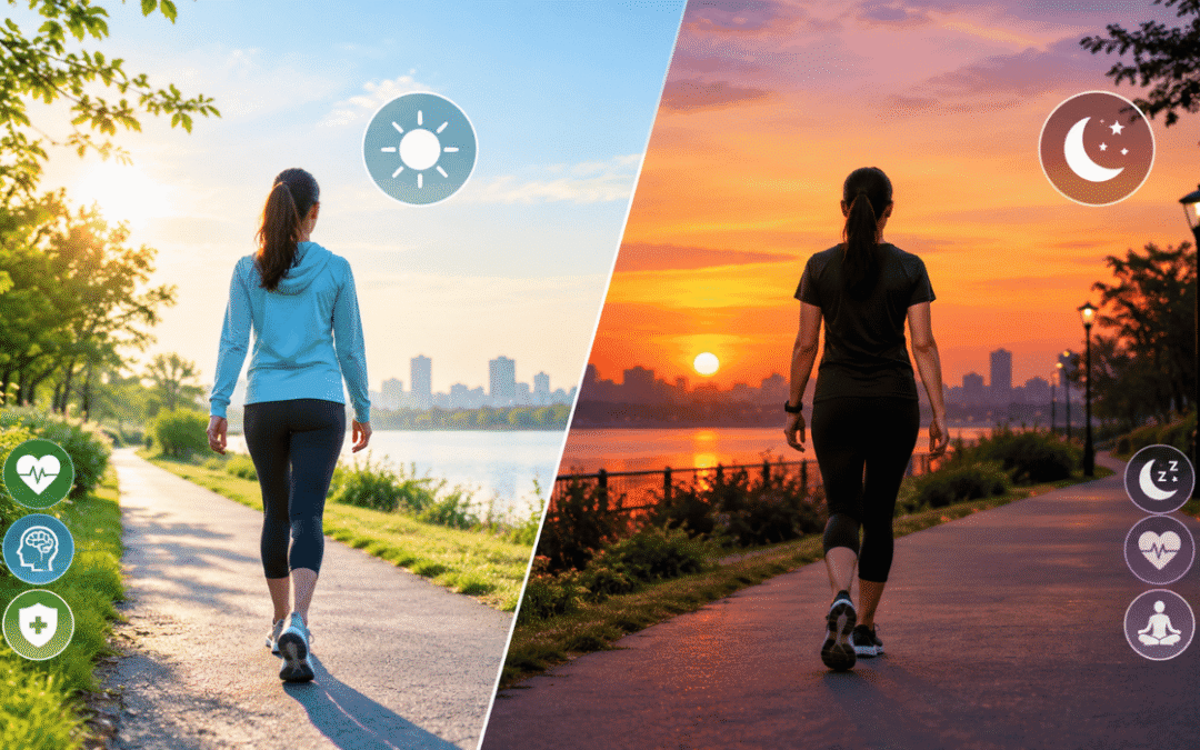 morning vs evening walks